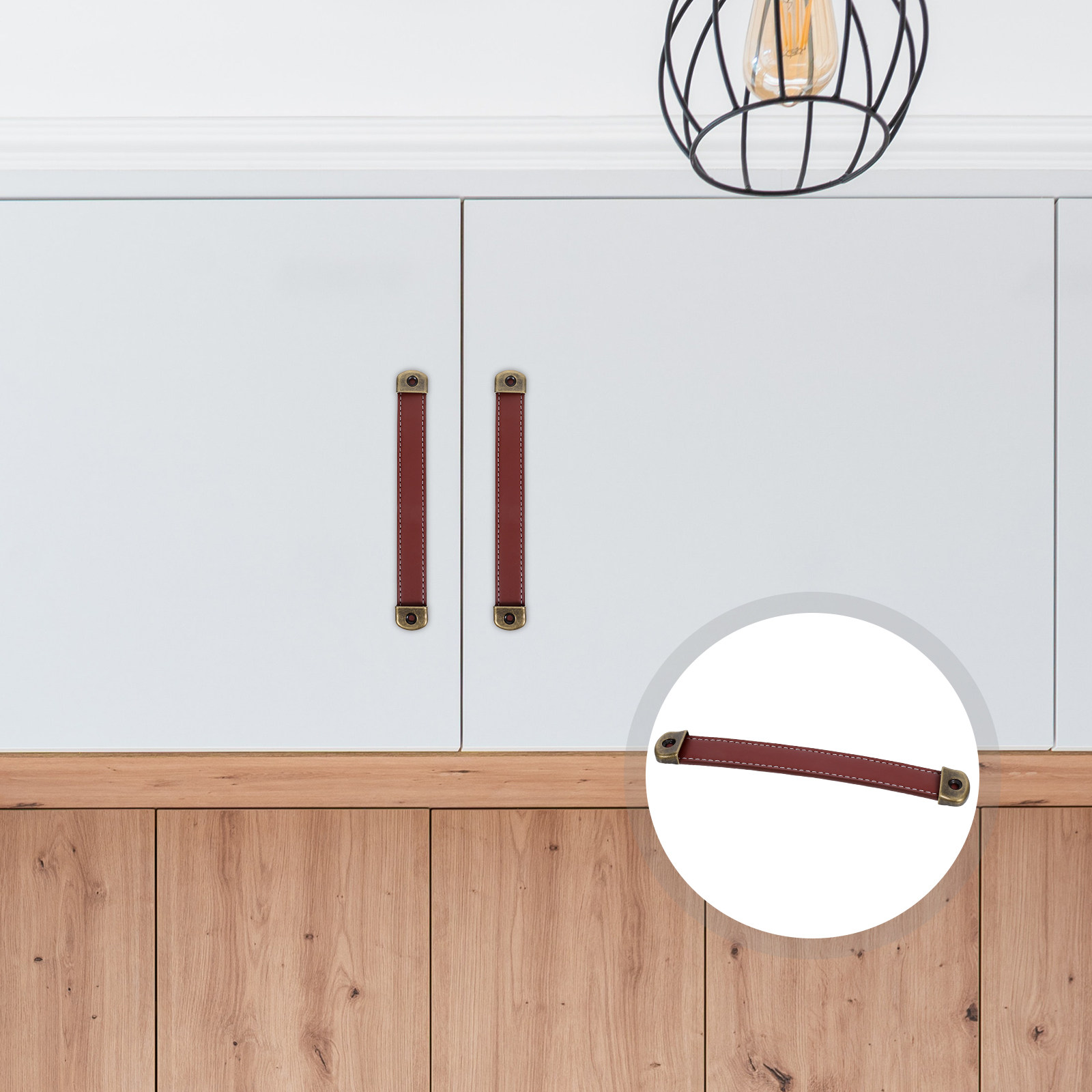Retro Vintage Trunk Suitcase - 2Pcs Retro PU Cabinet Pull Handles