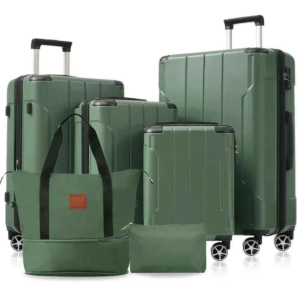 6-Piece Expandable Hardshell L - Expandable Hard Shell Luggage Set recension och pris