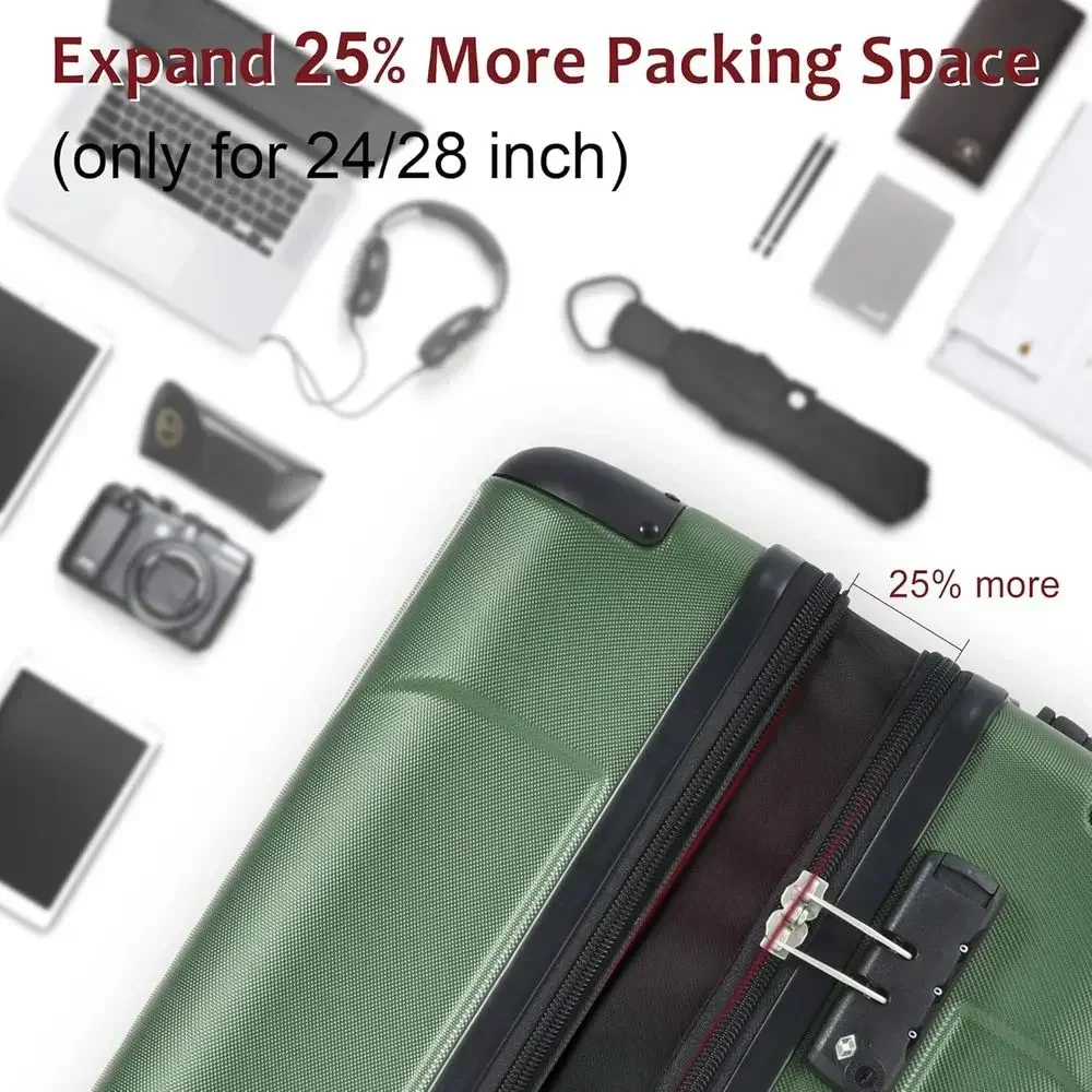 6-Piece Expandable Hardshell L - Expandable Hard Shell Luggage Set recension och pris