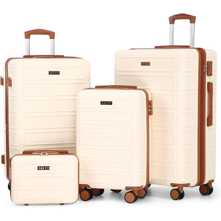 4 Pcs Luggage Set Expandable A - Expandable Hard Shell Luggage Set recension och pris