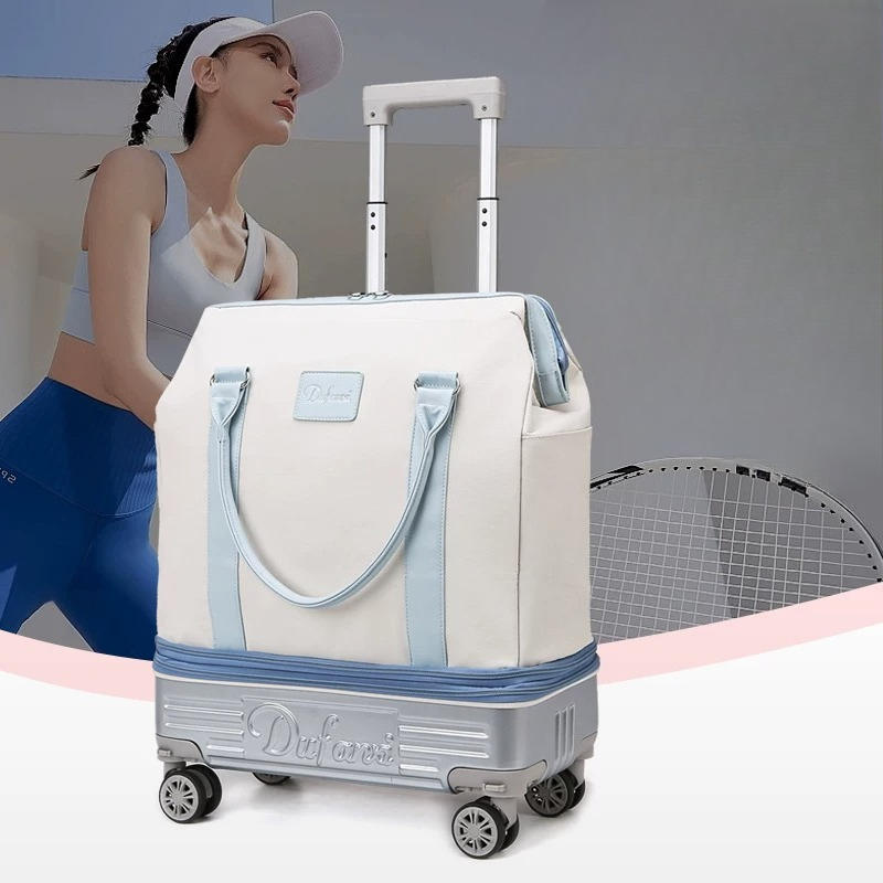 Foldable Wheeled Duffel Bag, L - Foldable Rolling Luggage Bag recension och pris