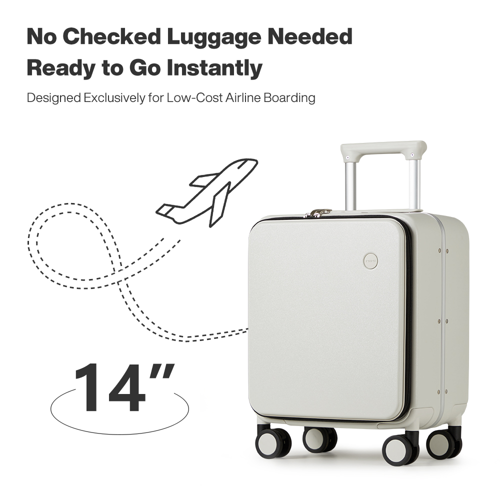 Mixi 14 Inch Underseat PC Hard - Aluminum Frame Carry On Luggage recension och pris