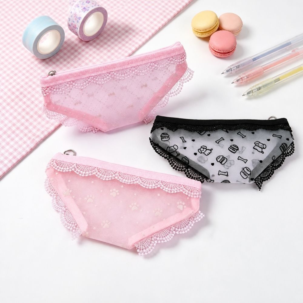 Cute Lace Mesh Storage Pouch B - Cosmetic Bags recension och pris