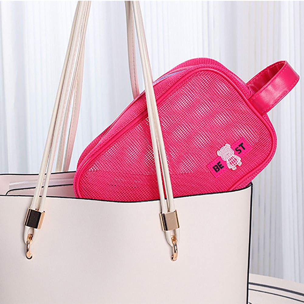 Durable Mesh Makeup Bag With H - Cosmetic Bags recension och pris