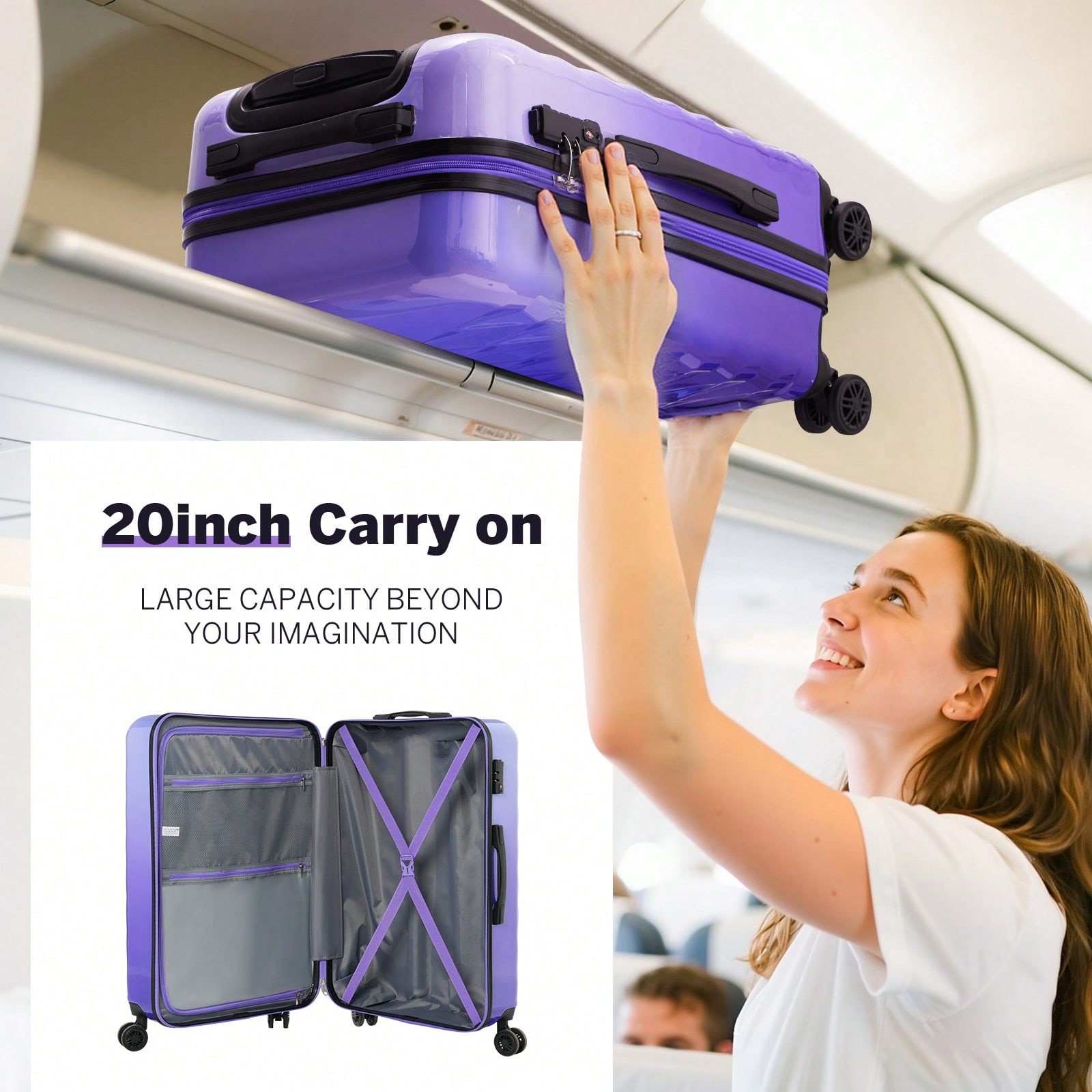 20/28 Inch Hardshell Luggage S - Spinner Wheel Rolling Suitcase 20 Inch recension och pris