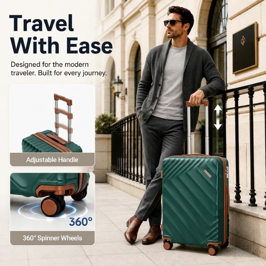 5-Piece Hard Shell Expandable  - Expandable Hard Shell Luggage Set recension och pris