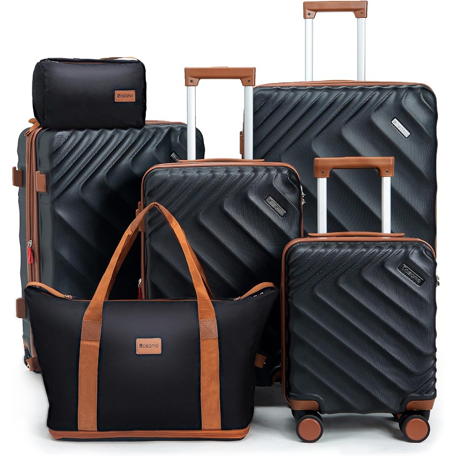 6-Piece Hard Shell Expandable  - Expandable Hard Shell Luggage Set recension och pris