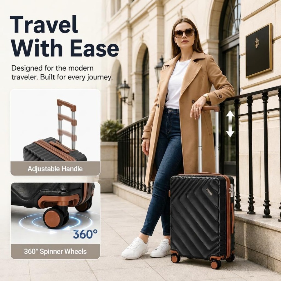 6-Piece Hard Shell Expandable  - Expandable Hard Shell Luggage Set recension och pris